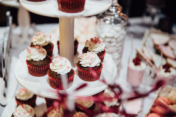 eco-friendly cake on the festive table.