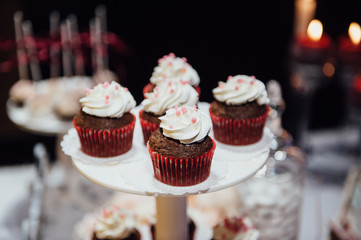 eco-friendly cake on the festive table.