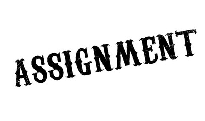 Assignment rubber stamp. Grunge design with dust scratches. Effects can be easily removed for a clean, crisp look. Color is easily changed.