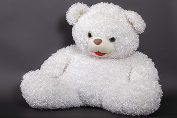 Toy - a polar bear on a black background