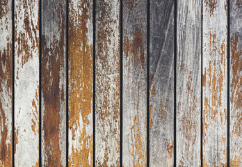 Fototapeta na wymiar Grey and orange background with wooden texture horizontal top view isolated, vintage dark wood backdrop, old light blue rustic board, space blank back on the table, mockup nuture wall, horizontal