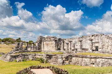 House of the Columns (the Palace) was the largest residence in Tulum,  a Mayan trading port perched on a cliff by the ocean