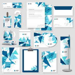 Technology corporate identity template Stationery design set in vector format