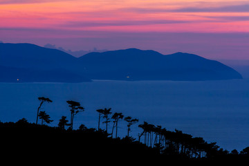Naklejka premium beautiful sunset on the Croatian islands