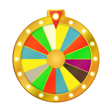 Wheel Of Fortune isolated on white background. Vector illustration.