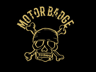 Motorcycle Themed Badge Vectors