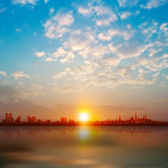 Obraz premium abstract background with sunset in Tallinn