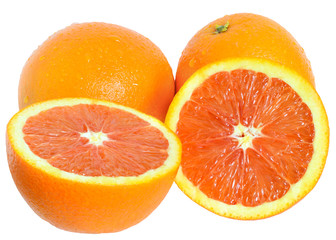 blood orange slice isolated