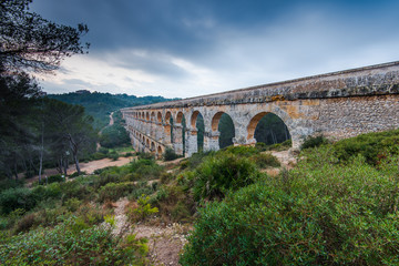Obraz premium Roman Ponte del Diable in tarragona,Spain