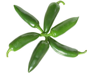 Pepper chili stack top view