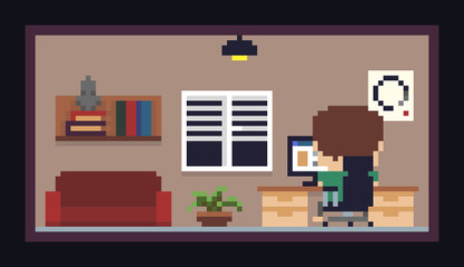 Pixel Art Room