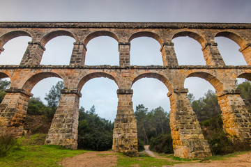 Aqueducte Roman devil Bridge in Tarragona,Spain