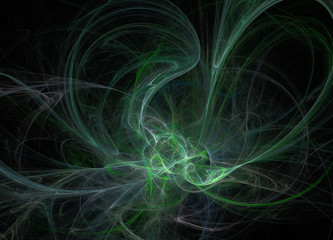 Green fractal. Abstract background element