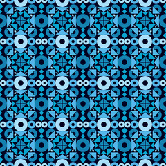 Abstract geometric seamless pattern ornament. Vector.