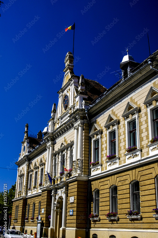 Wall mural brasov, city hall, romania, transsilvania