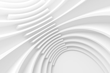 Naklejka premium Biały okrągły budynek.