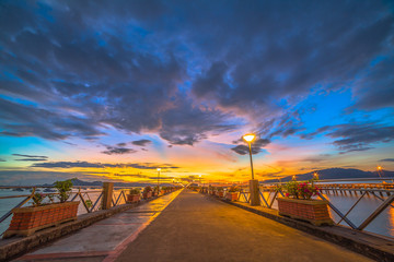 beautiful sun shine at Chalong pier