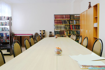 Interior of a library reading room