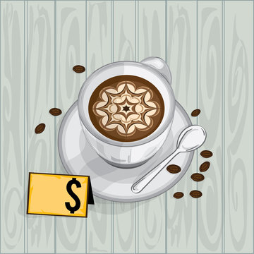 foods objects coffee latte drawing graphic  design 