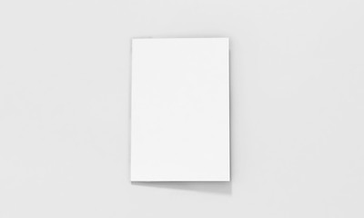 Tri-Fold A5 Brochure Mock-up, Realistic Rendering of Tri-Fold A5/A4 Brochure Mock-up on Isolated...