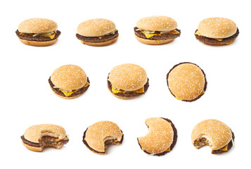 Fototapeta na wymiar Fresh hamburger isolated