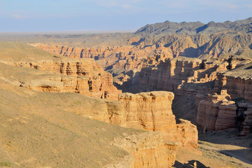 Sharyn Canyon (also known as Charyn Canyon) on the Sharyn River in Kazakhstan
