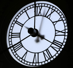 Uhr Zifferblatt  die Zeit vergeht