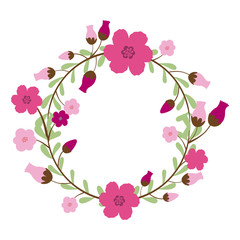 Beautiful flowers ornament icon vector illustration graphic design