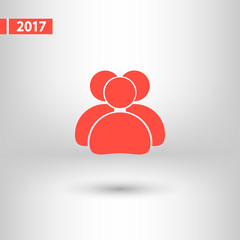 people icon, vector illustration. Flat design style