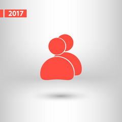 people icon, vector illustration. Flat design style