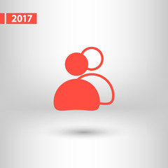 people icon, vector illustration. Flat design style