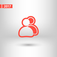 people icon, vector illustration. Flat design style