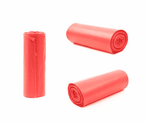 Trash bag roll isolated