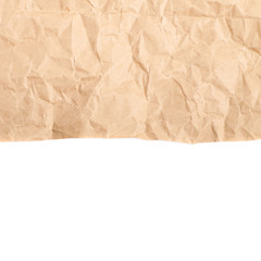 Sheet of crumbled paper
