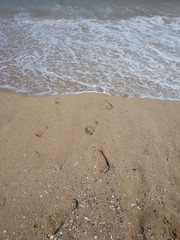 .......Strand Fussabdruck Meer