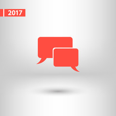 Speech bubble icons black icon, vector illustration. Flat design style