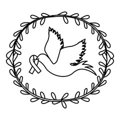 Breast cancer campaign icon vector illustration graphic design