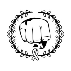 Clenched fist symbol icon vector illustration graphic design
