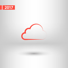  cloud icon, vector illustration. Flat design style