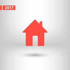 house icon, vector illustration. Flat design style