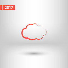  cloud icon, vector illustration. Flat design style