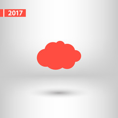  cloud icon, vector illustration. Flat design style