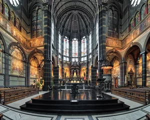 Poster Chancel and altar of Basilica of St. Nicholas (Nicolaaskerk) in Amsterdam, the city's major Catholic church, Netherlands © Mikhail Markovskiy