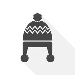Winter snowboard cap icon - vector Illustration