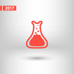 laboratory glass  icon, vector illustration. Flat design style  