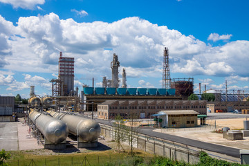 Chemical industrial facility in a sunny day