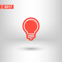 Light bulb  icon, vector illustration. Flat design style