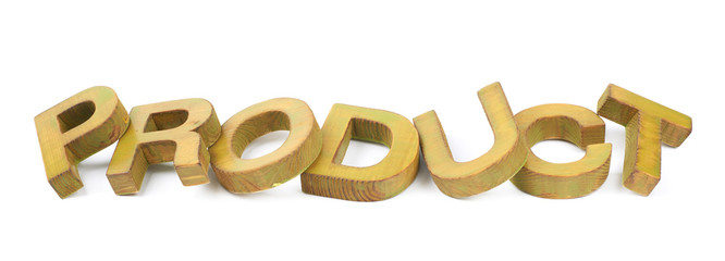 Naklejka premium Word made of wooden letters isolated