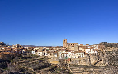 Fototapeta na wymiar Beautiful mountain village Villarluengo, Spain