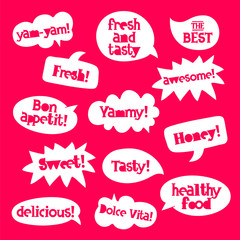 Set tasty quotes in bubble